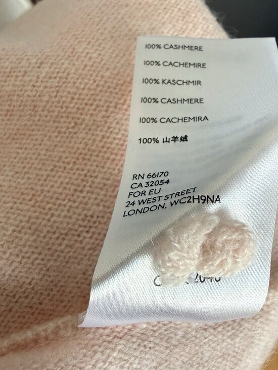 Anthropologie Patty Cowl Neck 100% Cashmere Poncho Sweater Pink XS - Picture 8 of 9